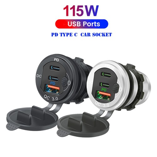 115w ports dual usb - 3-ports,