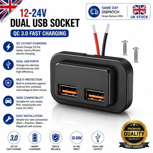 12v 24v dual usb - usb, 3.0