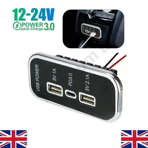 12v 24v dual - usb+pd, car