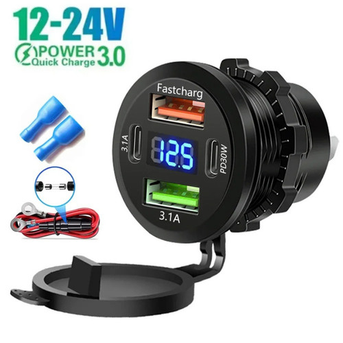 12v 24v 83w car - charger, socket