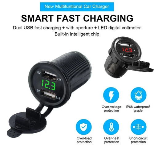 24v dual usb port car - 12-24v,