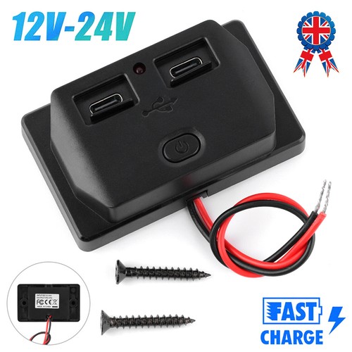 12v 24v type usb ports - type, c