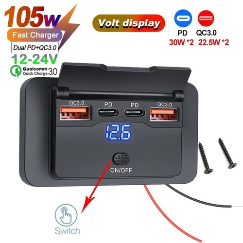 Car 12v 24v type - 12v-24v, usb