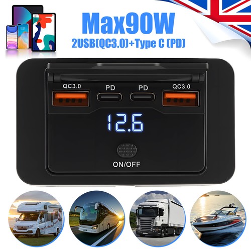 90w 12v dual - 12v, usb