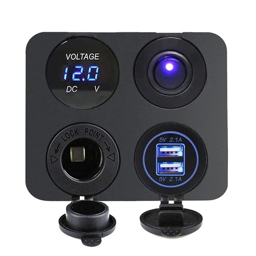 12v power panel - in, panel;